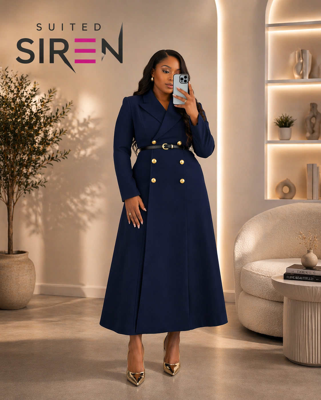 Navy Command Coat Dress