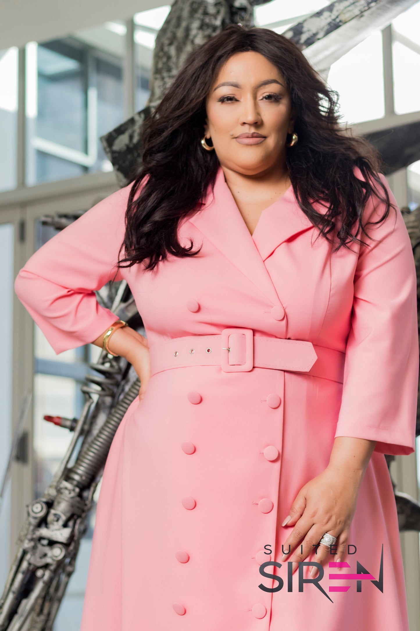 Peach Empress Coat Dress
