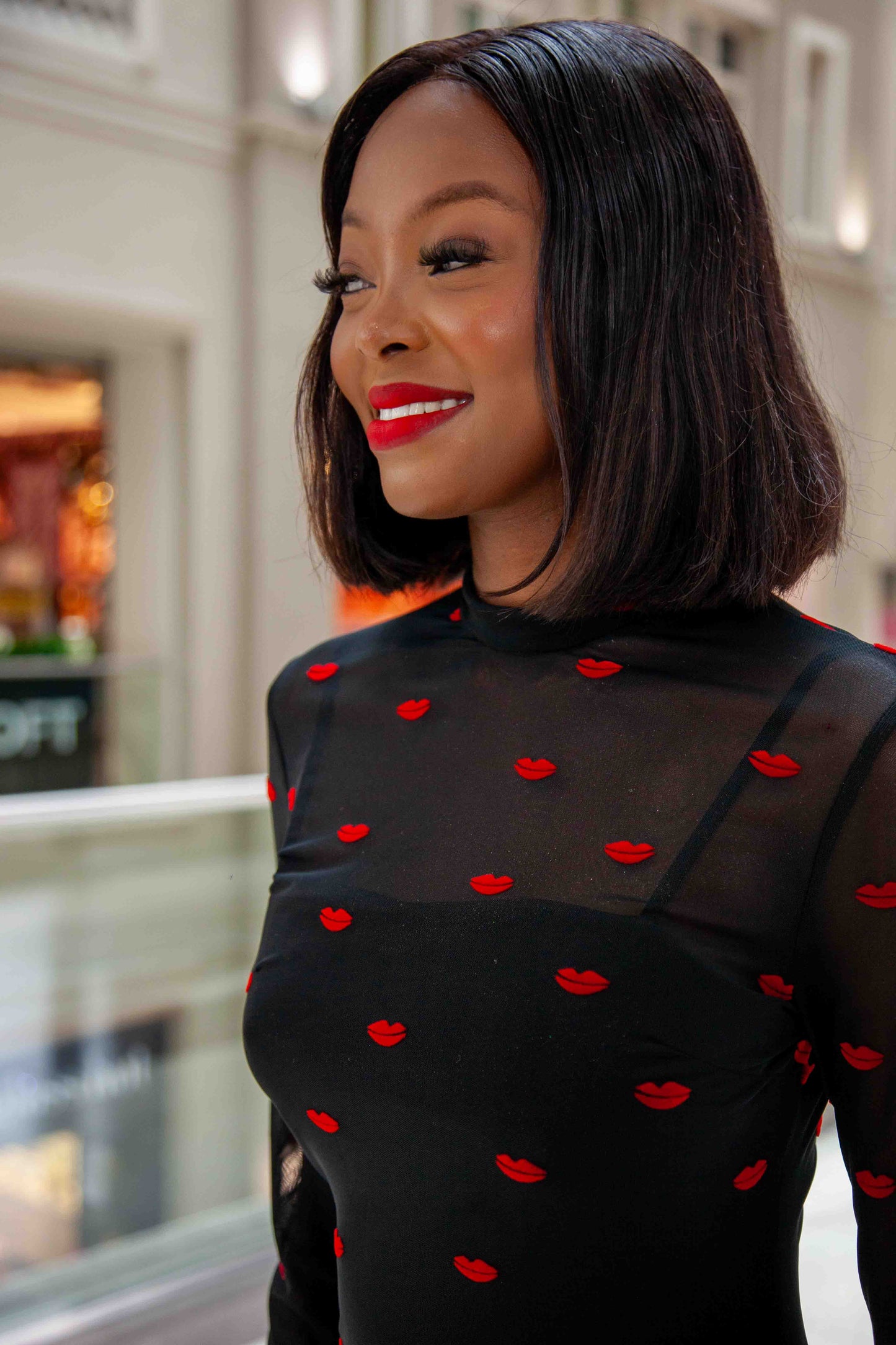 Black and Red Hearts Valentine Dress
