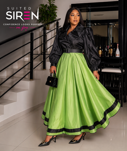 Emerald Luxe Statement Dress
