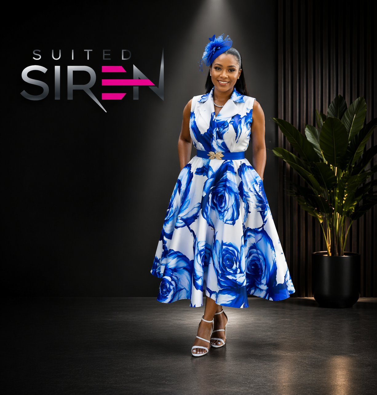 Blue Bloom Elegance Dress