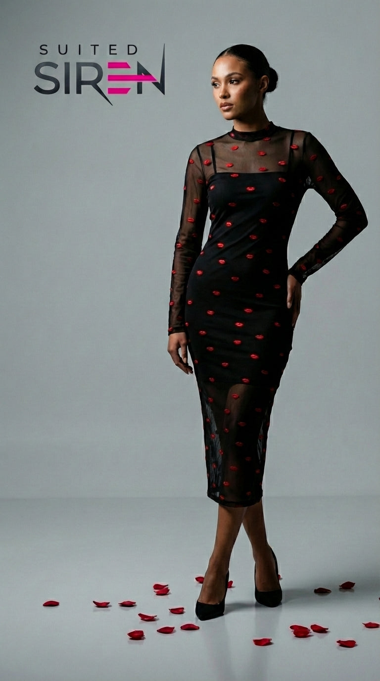 sirens kiss midi dress Midnight Kiss Midi Dress